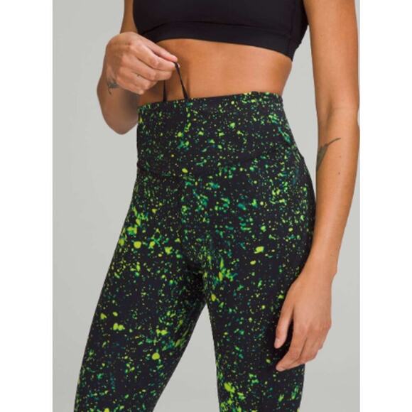 Lululemon Base Pace High-Rise Crop 23" Sparks Fly Multi sz 12 - Picture 2 of 10